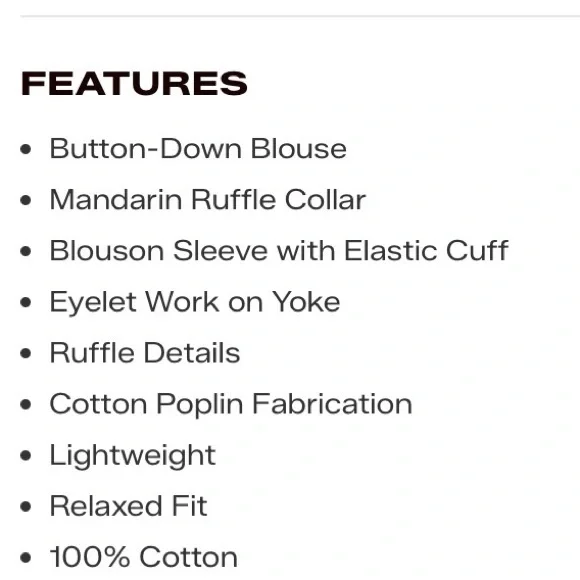 Xirena Sz XS Rye White Cotton Poplin Button Up Ruffle Blouse Top Cottagecore - Picture 7 of 7